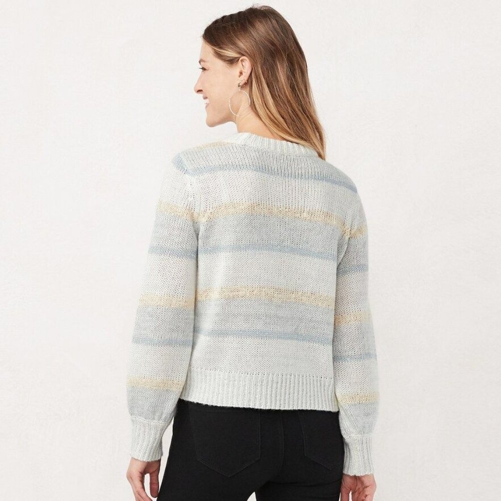 LC Lauren Conrad Long Sleeve Blouson Sweater NWT - Picture 3 of 3